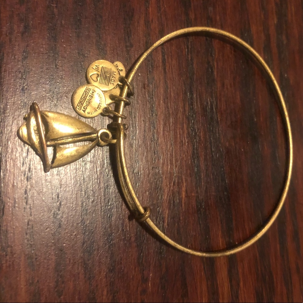 Alex and Ani gold ship bracelet